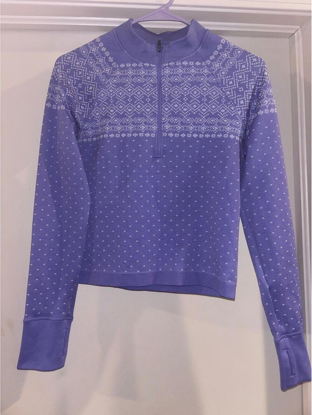 DSG Momentum Seamless 1/4 Zip Pullover Large Frozen Purple NWT